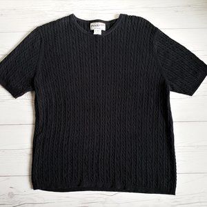 Pendleton Short Sleeve Cable Knit Sweater Shirt